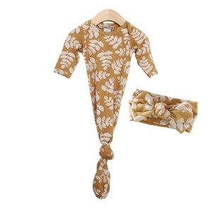 Spearmint Love knotted gown & matching headband